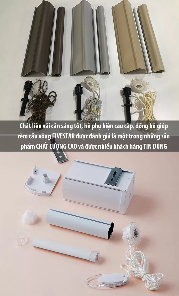 Rèm cầu vồng cản nắng hãng FIVESTAR mã Woodlook plus