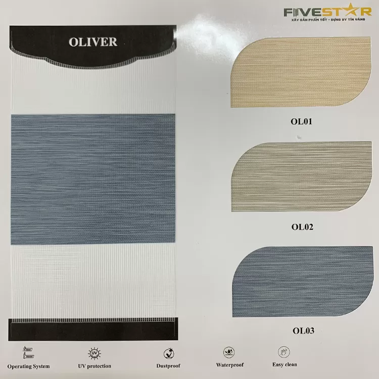 Rèm cầu vồng giá rẻ hãng FIVESTAR mã Oliver