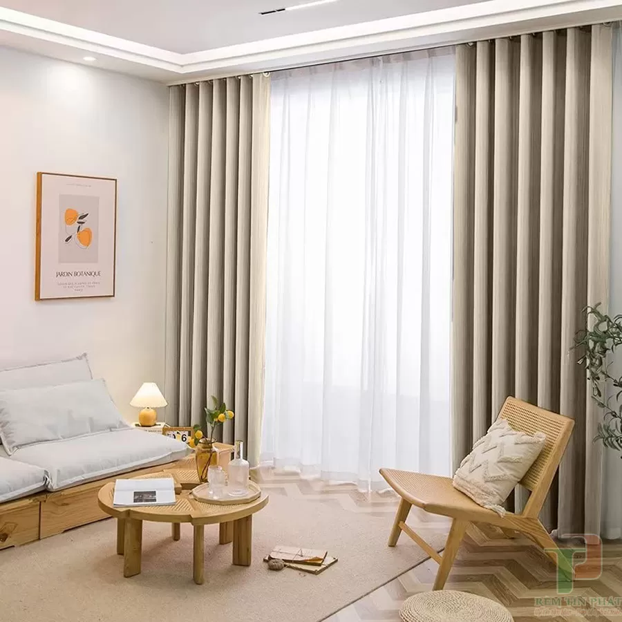 Rèm vải 2 lớp đẹp cho phòng khách chung cư
