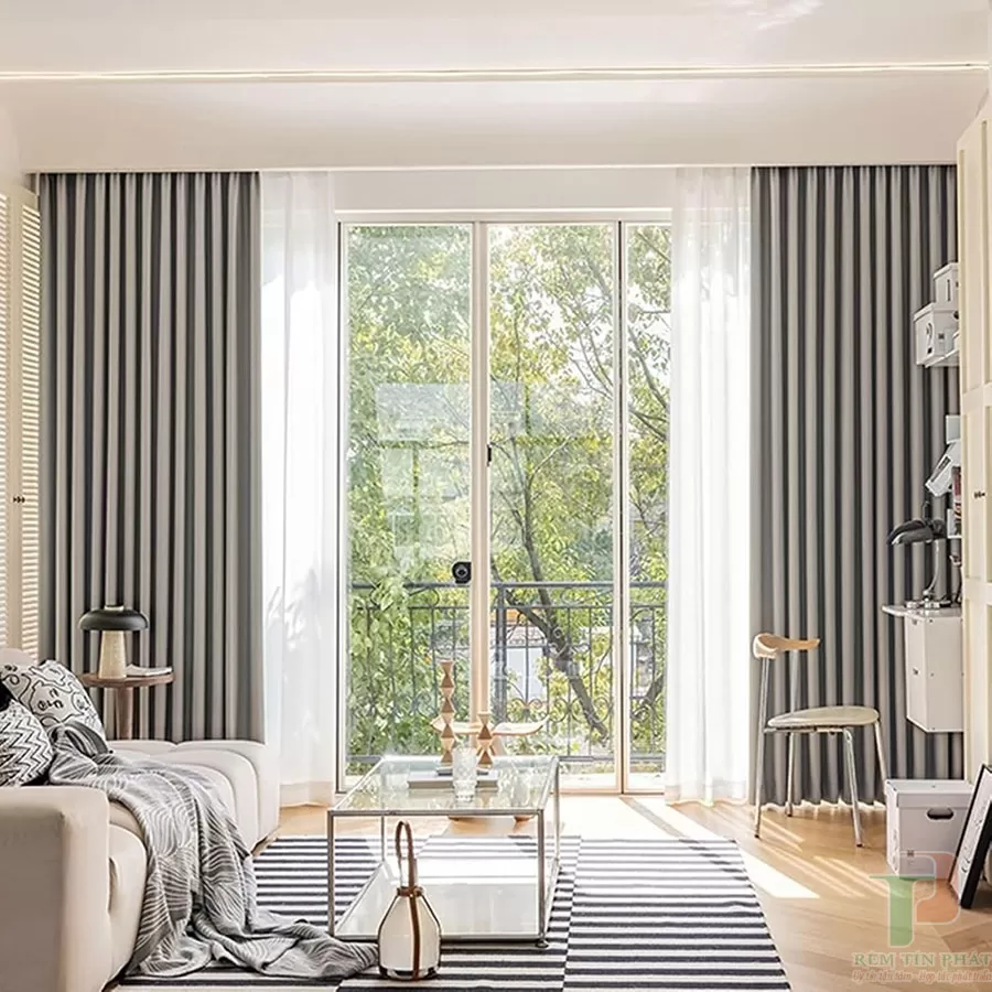 Rèm vải đẹp cản nắng tốt TP47