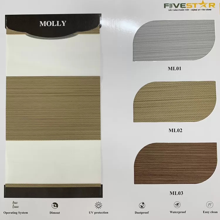 Rèm cầu vồng đẹp hãng FIVESTAR mã Molly