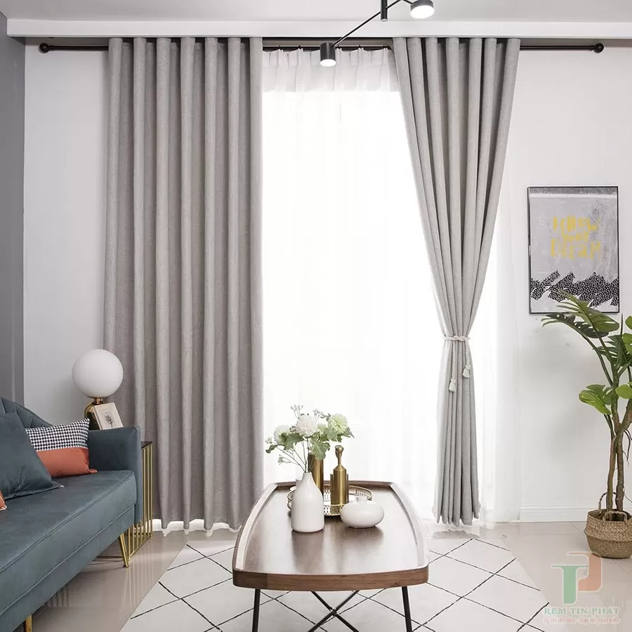Rèm vải 2 lớp đẹp cho phòng khách chung cư
