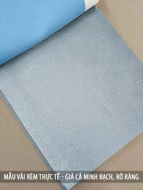 Rèm vải 2 lớp đẹp màu ghi giá rẻ cho phòng khách chung cư