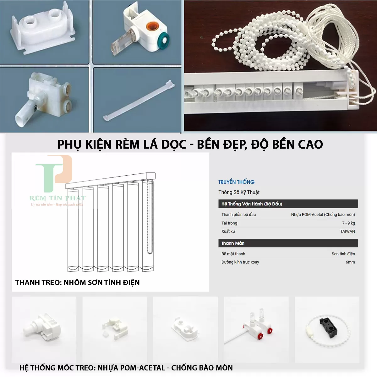 Rèm lá dọc văn phòng giá rẻ FTP24